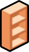 bookshelf red